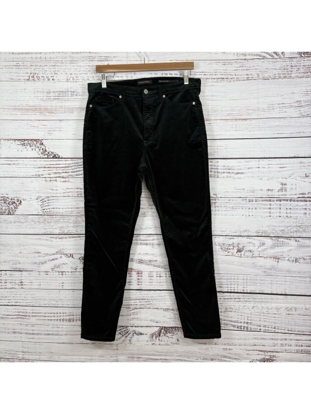 Banana Republic Hunter Green Velvet High Rise Skinny Pants